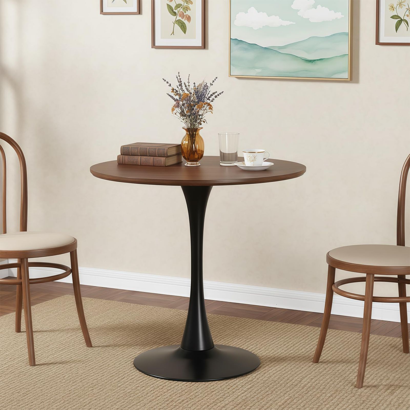 ★新品★ダイニングテーブル カフェテーブル 直径70×高さ73cm 丸テーブル チューリップテーブル 食卓 円形 組み立て簡単 北欧 一人暮らし b98cb152