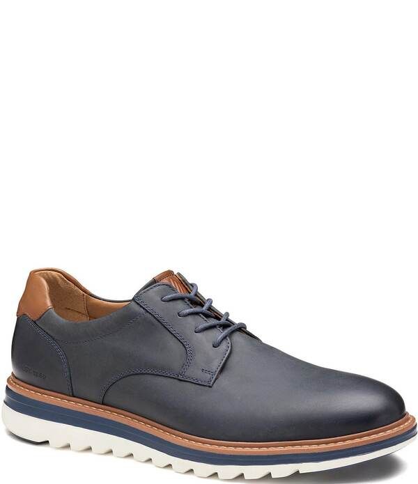 ジョンストンアンドマーフィー メンズ シューズ オックスフォード レザー Johnston Murphy Mens Braxton Leather Plain Toe Oxfords Navy ネイビ