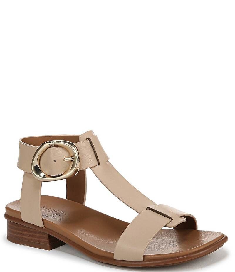ナチュライザー レディース シューズ サンダル アンクル レザー Naturalizer Brandy Leather Ankle Strap Sandals Coastal Tan タン