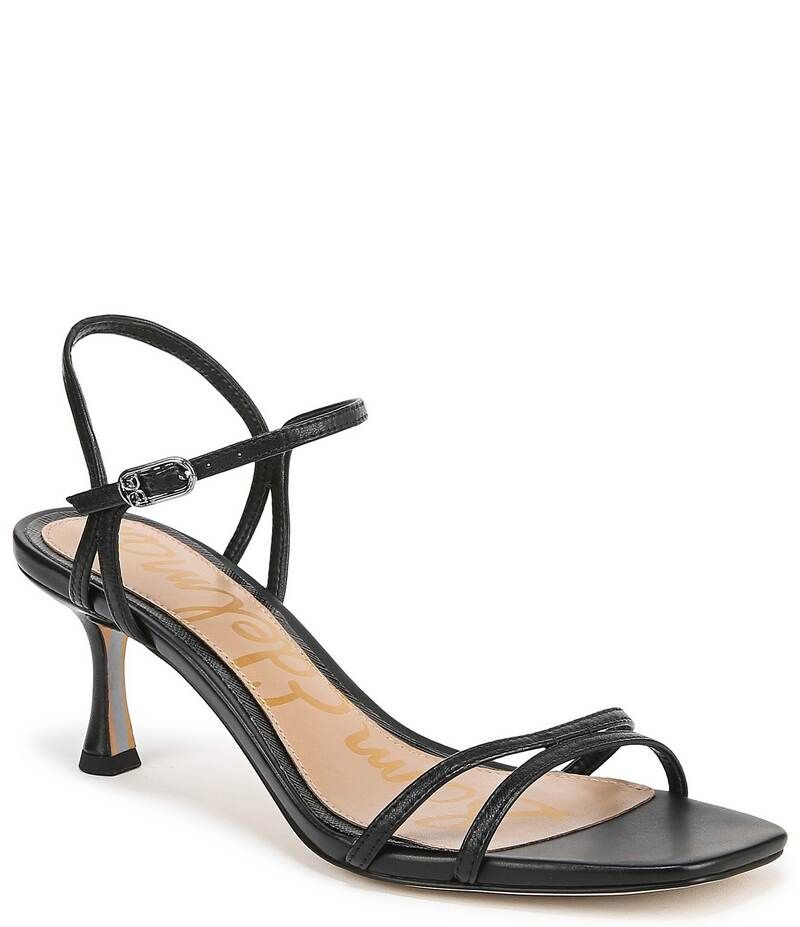 サムエデルマン レディース シューズ サンダル レザー Sam Edelman Presley Leather Strappy Dress Sandals Black ブラック