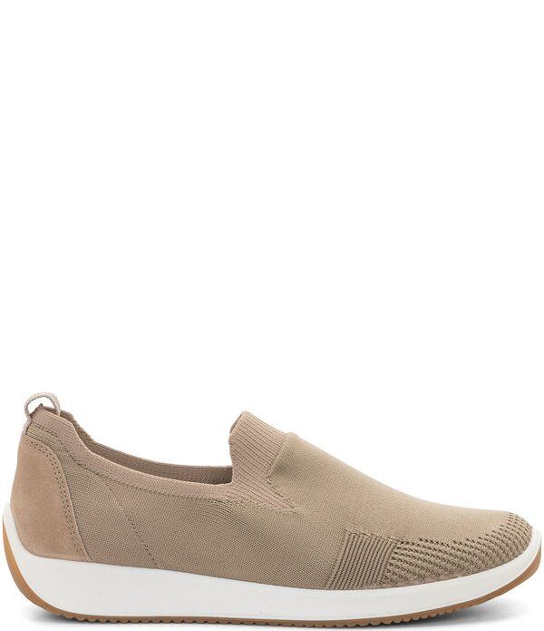 アラ レディース シューズ スニーカー ニット ara Leena Woven Stretch Knit Slip On Sneakersand サンド