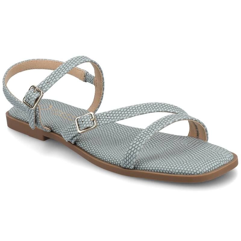 ジャーニー レディース シューズ サンダル アンクル Journee Brianna Womens Ankle Strap Sandalsky Blue Lizard ブルー