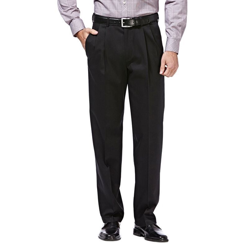ハガー メンズ ボトムス カジュアルパンツ プリーツ Men s Haggar Premium NoIron Khaki Stretch ClassicFit Pleated Expandable W