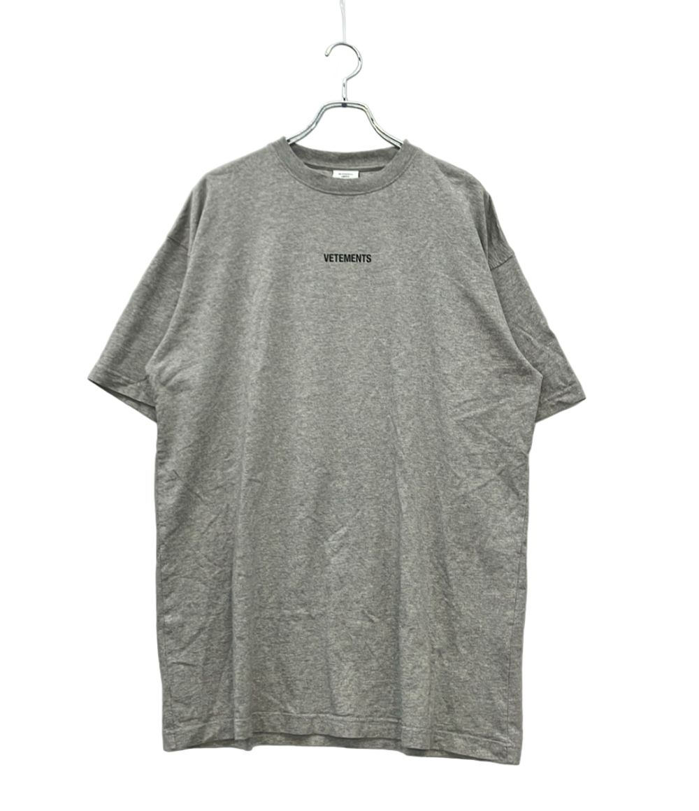 ヴェトモン 半袖Tシャツ オーバーサイズ バックロゴパッチ ue51tr540g メンズ SIZE S VETEMENTS