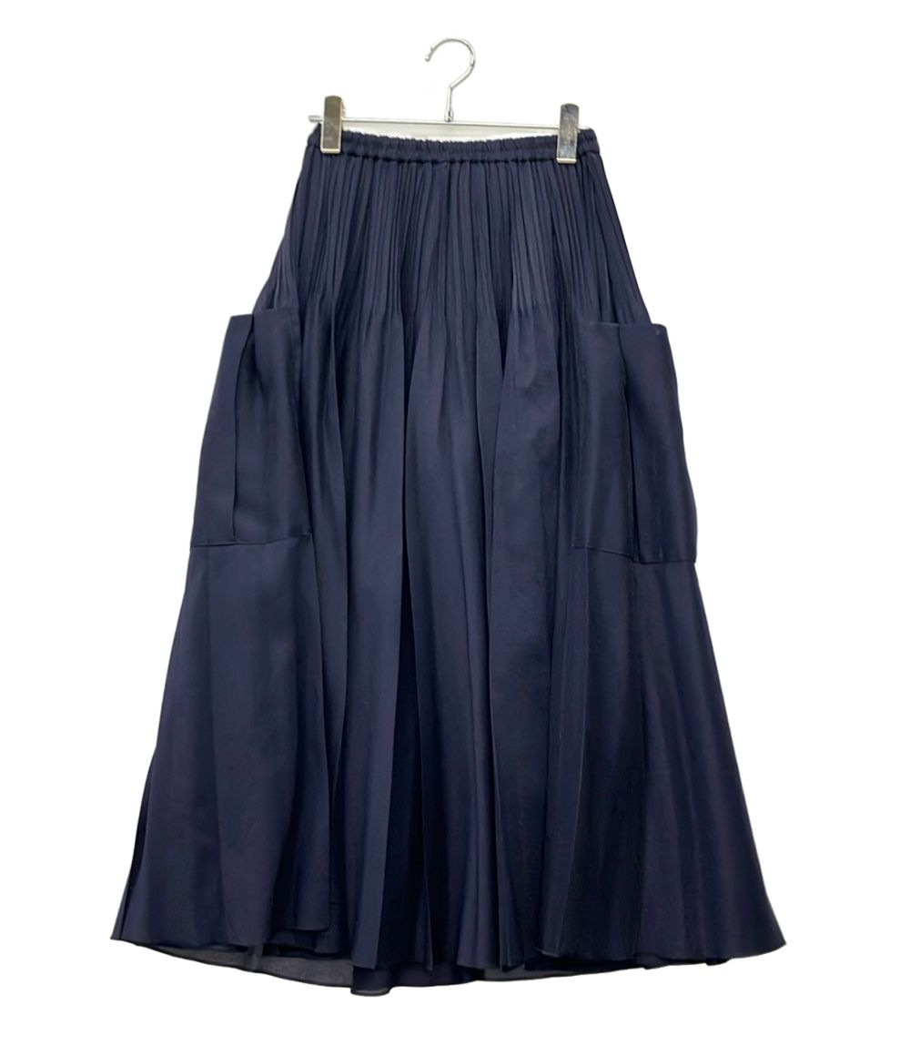 美品 ユナイテッドアローズ フレアスカート プリーツ パッチポケット 1524-199-5191 レディース UNITED ARROWS