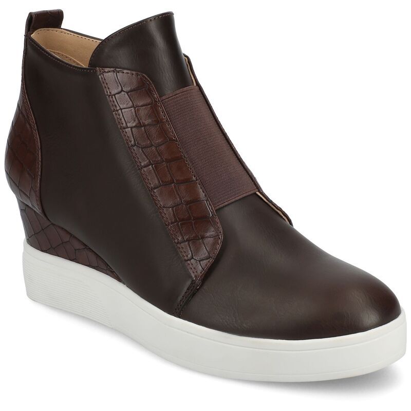 ジャーニー レディース シューズ スニーカー Journee Clara Womens Wedge Sneakers Chocolate チョコレート