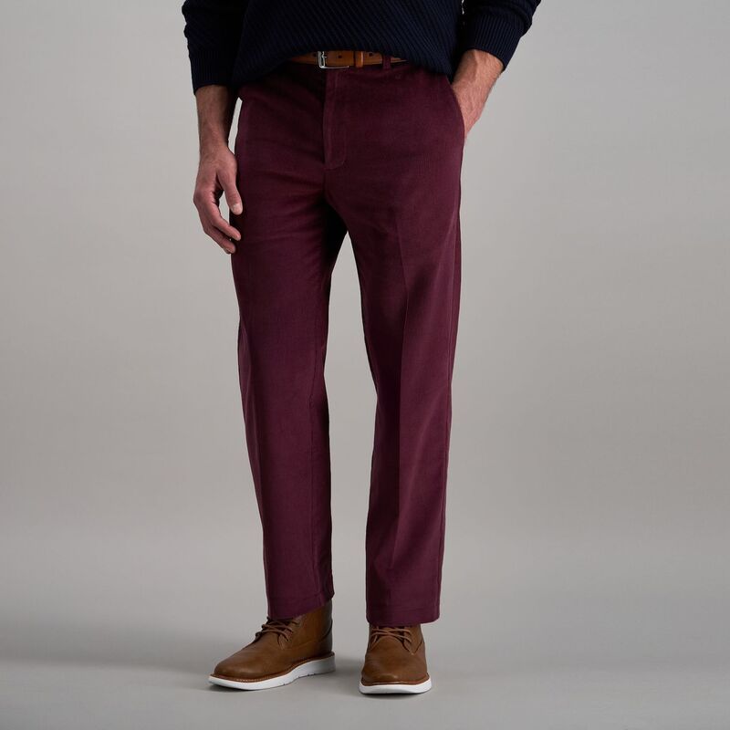 ハガー メンズ ボトムス カジュアルパンツ コーデュロイ Mens Haggar ClassicFit Stretch Expandable Waistband Corduroy Pants Merl