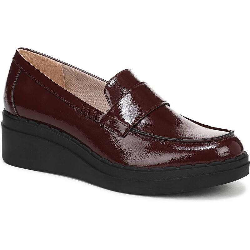 ライフストライド レディース シューズ スリッポン・ローファー LifeStride Dolce Womens Moc Loafers Wine Red レッド