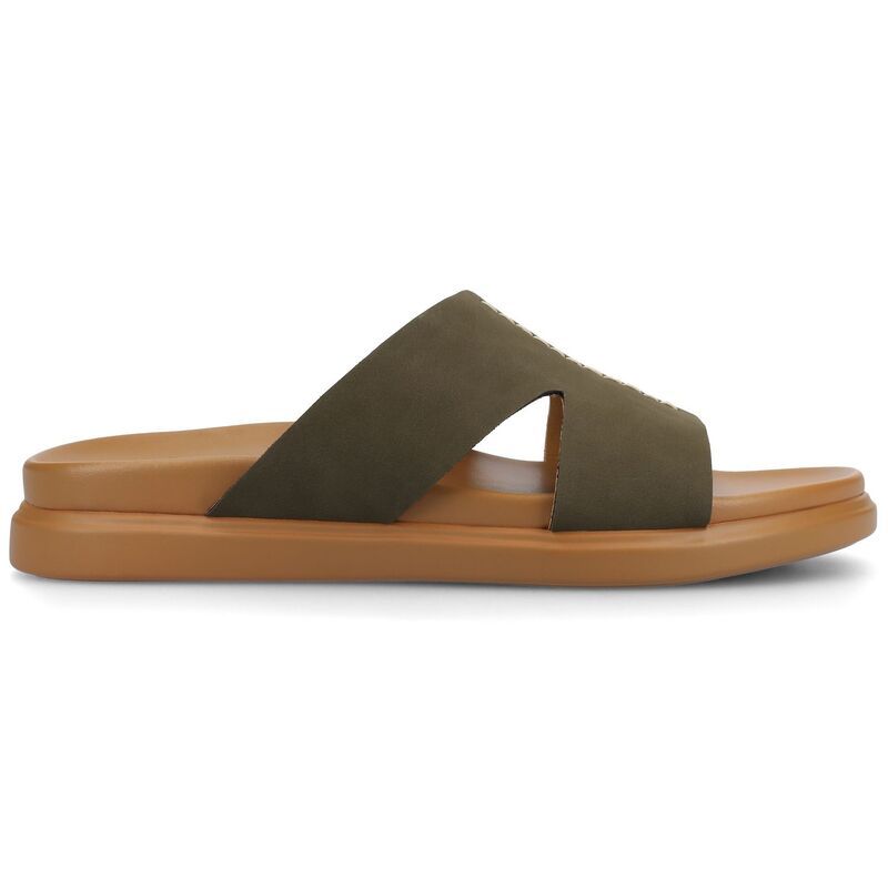 ジャーニー レディース シューズ サンダル Journee Womens Misey Single Band SlipOn Sandals Brown ブラウン