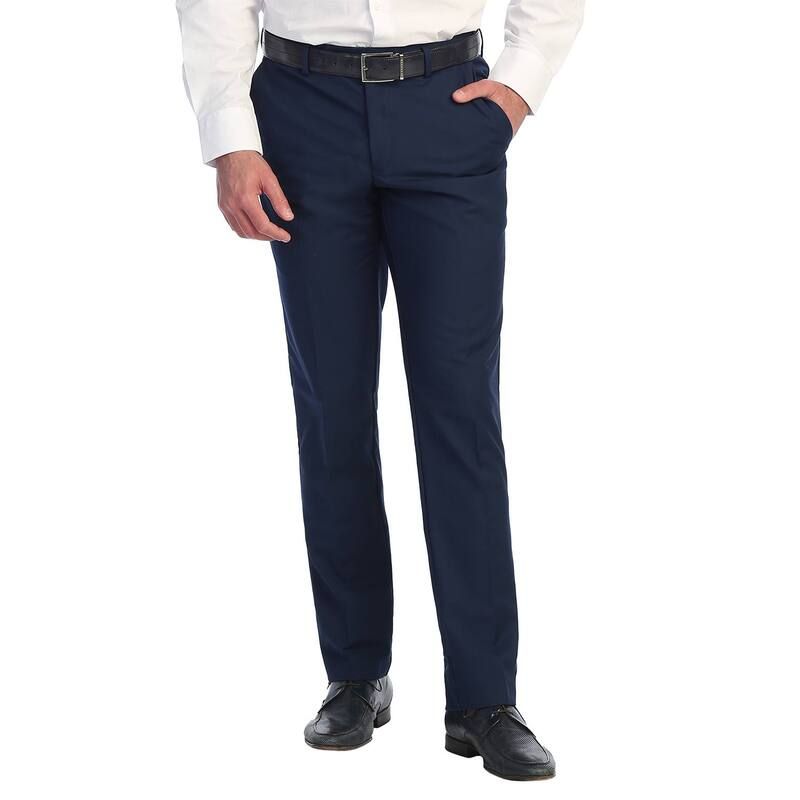 ジョベルティ メンズ ボトムス カジュアルパンツ Gioberti Mens Hidden Expandable Waist Dress Pants Royal Blue ブルー