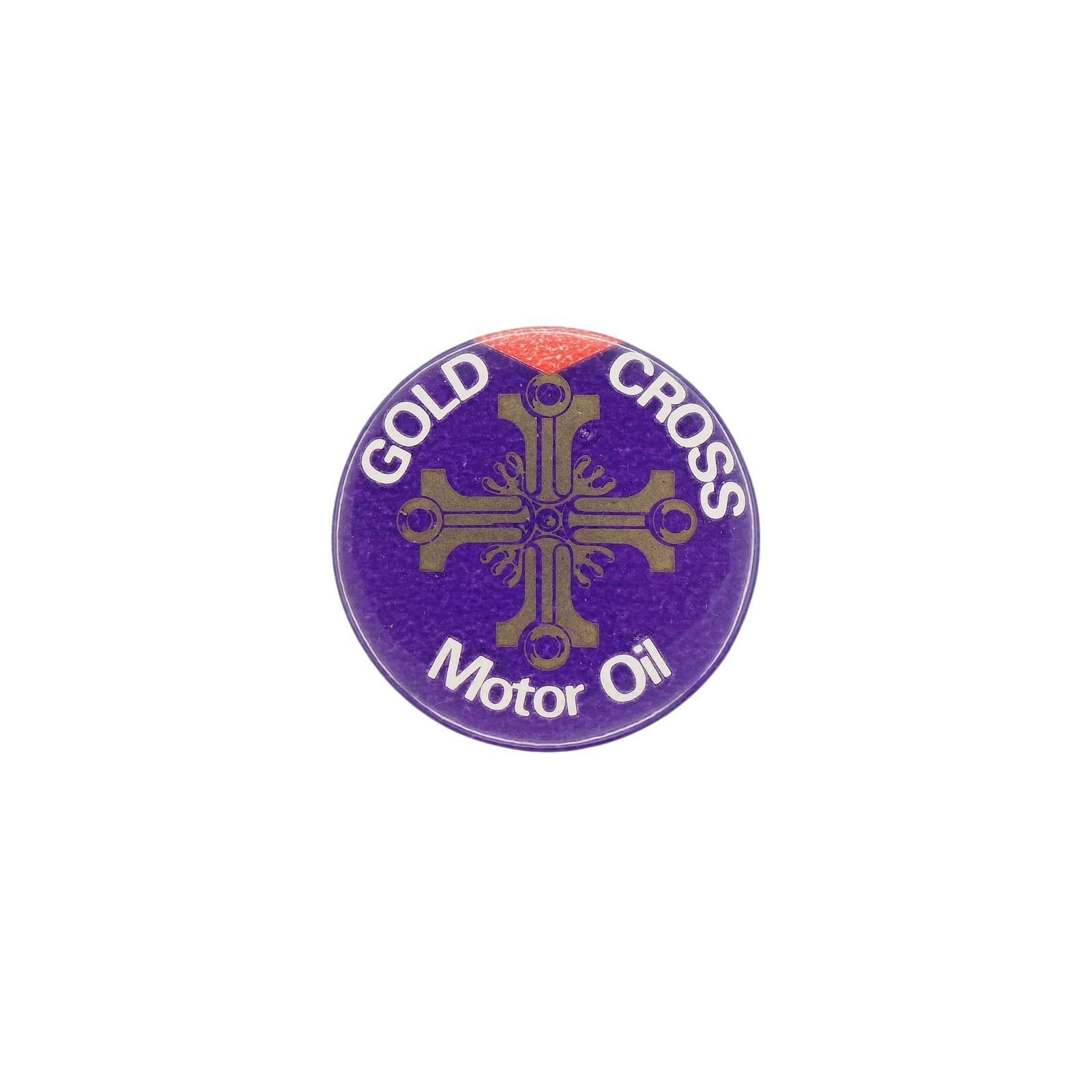 GOLD CROSS Motor Oil モーターオイル ビンテージ 缶バッジ イギリス 