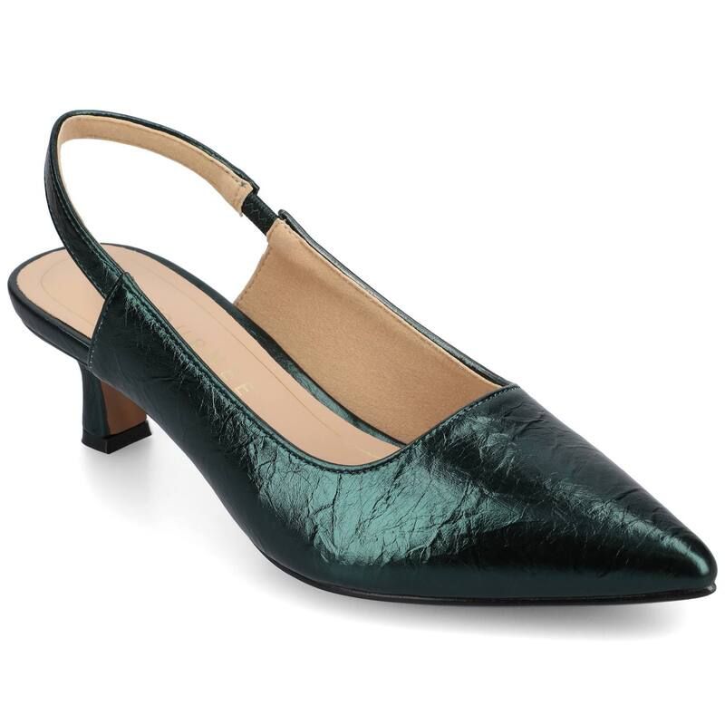 ジャーニー レディース シューズ パンプス ヒール Journee Paulina Womenslingback Heels Pine