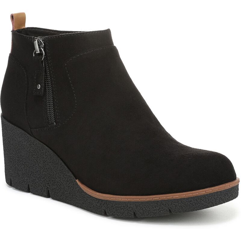 ドクター・ショール レディース シューズ ブーツ・レインブーツ Dr Scholls Bianca Womens Wedge Boots Black Fabric ブラック
