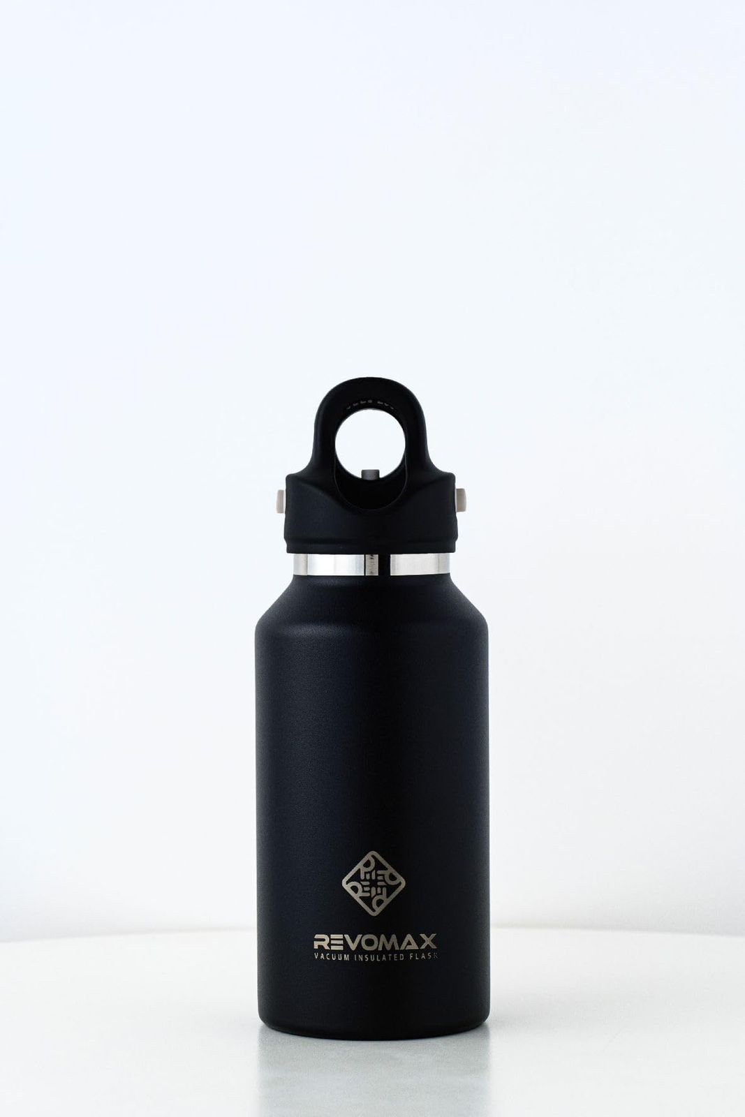 【迅速に発送】【REVOMAX公式】12oz 355ml 炭酸対応 ステンレスボトル 18時間保温 36時間保冷 真空断熱 水筒 ギフト レボマックス (Onyx Black)