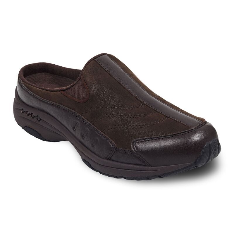 イージースピリット レディース シューズ スニーカー レザー Easy Spiritraveltime Womens Leather Mules Chocolate チョコレート