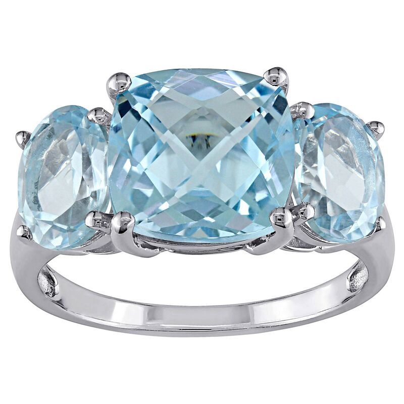 ステラ グレース レディース アクセサリー リング Stella Grace Sterling Silver CushionCut Sky Blue Topaz 3Stone Ring Sterlin