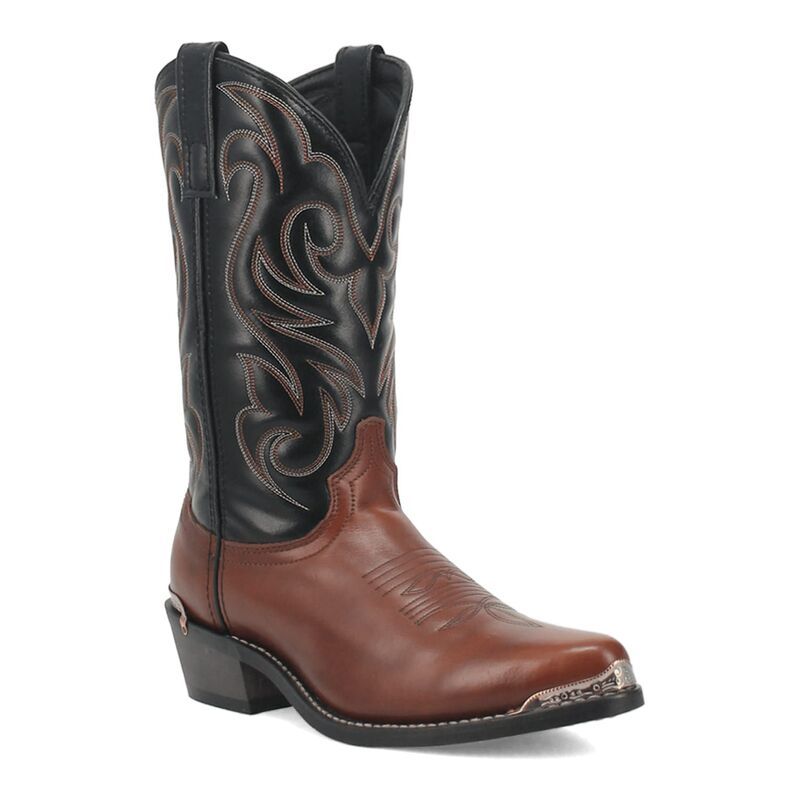 ラレド メンズ シューズ ブーツ・レインブーツ レザー Laredo Nashville Mens Leather Cowboy Boots Peanut Black ブラック