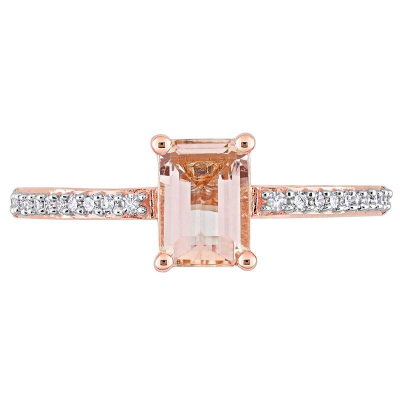 ステラ グレース レディース アクセサリー リング Stella Grace 10k Rose Gold Morganite 110 CaratW Diamond Engagement Ring 10