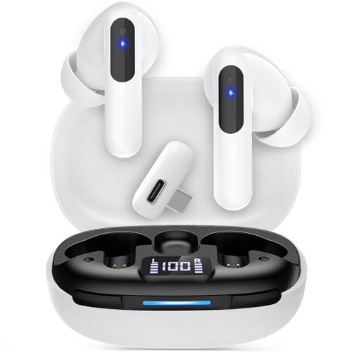 RYR ゲーミングイヤホン ワイヤレス Bluetooth5.3 と 2.4G Type-C 20ms未満の超低遅延/最大36時間再生/2つの内蔵マイク/3Dサラウンドサウンドゲーム＆通話/LEDバッテリー ディスプレイ/急速充電/IPX4防 3040ed17