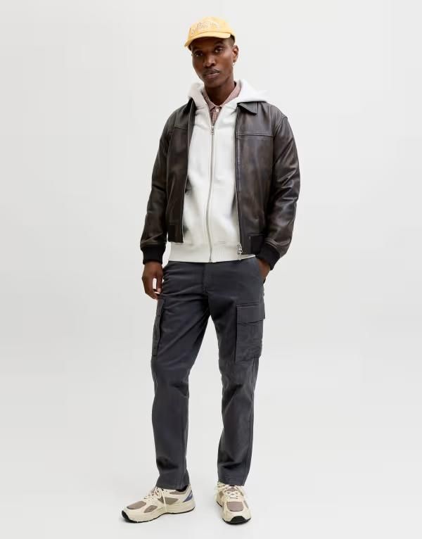 ジャック アンド ジョーンズ メンズ ボトムス カジュアルパンツ カーゴパンツ Jack Jonestraight cargo pants Black ブラック
