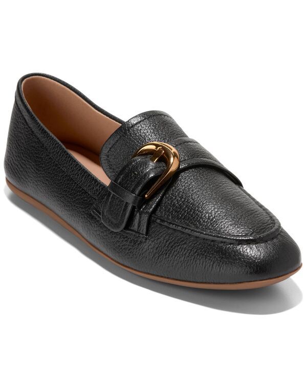 コールハーン レディース シューズ スリッポン・ローファー Cole Haan Womens Grand Ambition Alette SlipOn Buckle Loafers Black Tum