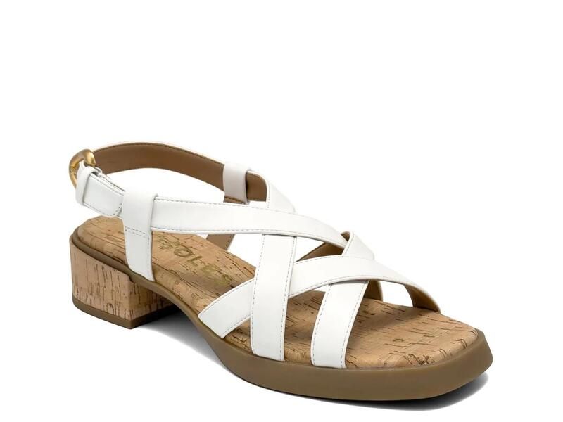 エアロソールズ レディース シューズ サンダル ヒール Aerosoles Daily Low Heeled Sandal Bright White ホワイト