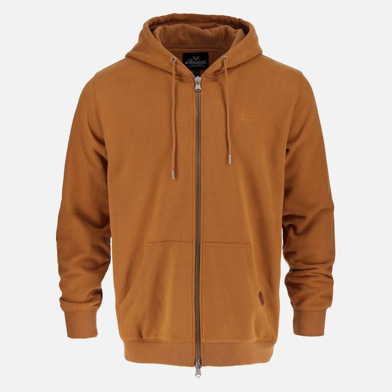 ソログッド レディース トップス Tシャツ パーカー Mens Thorogood Workwear Heavyweight Full Zip Up Hoodie Golden Brown ブラウン