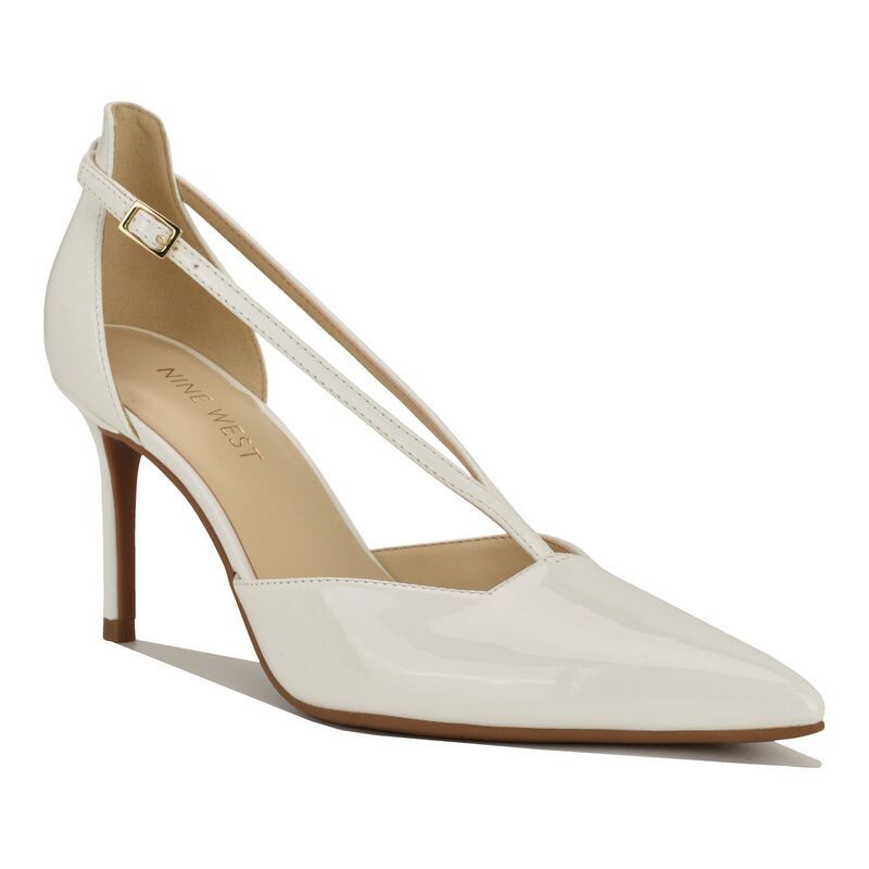 ナインウェスト レディース シューズ パンプス ヒール Nine West Condea Womens Pointy Toe Stiletto Heel Dress Pumps White Paten