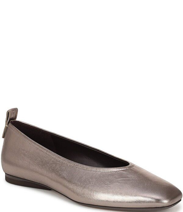 ナチュライザー レディース シューズ パンプス トール レザー Naturalizer 27 EDIT Carla Metallic Leather Square Toe Casual Ballet