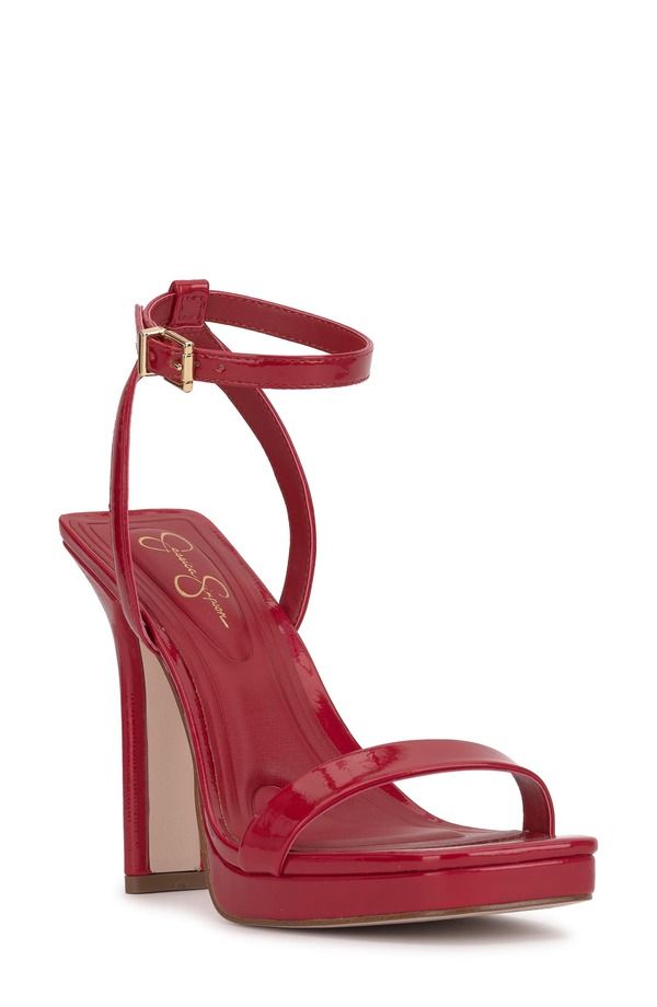 ジェシカシンプソン レディース シューズ ヒール プラットフォーム サンダル アンクル Jessica Simpson Adoniankle Straplatform Sandal Red Muse