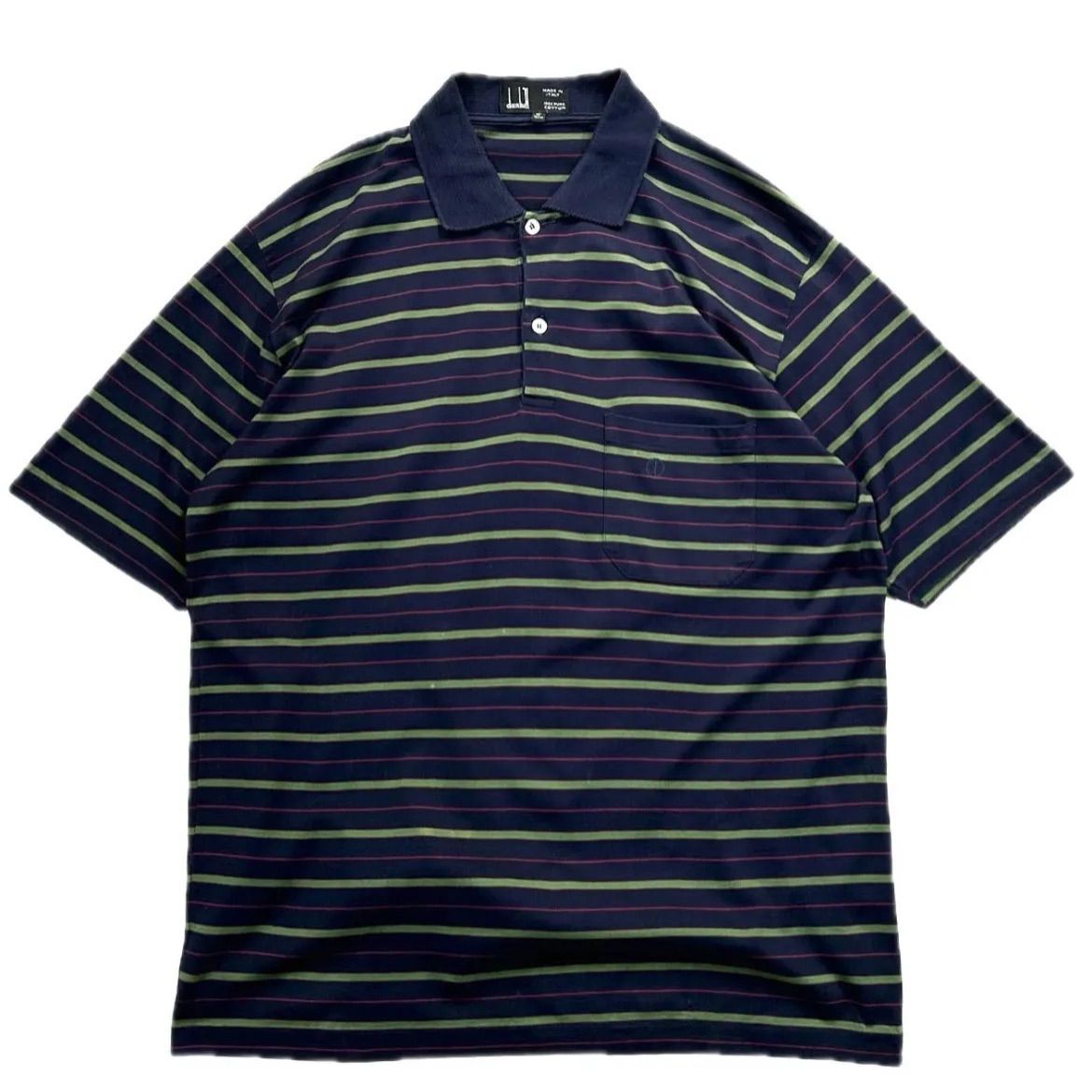 90s dunhill Made in Italy Cotton Jersey Polo Shirt