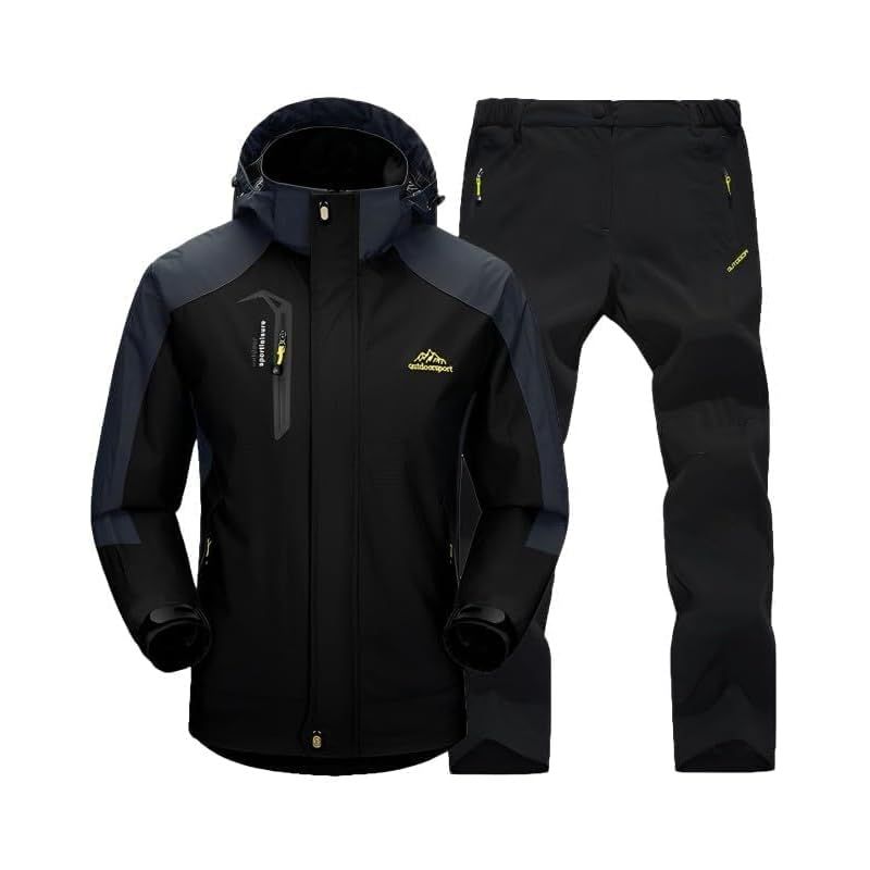 【新品】 [Four leaf] 防水 防風 撥水 透湿 登山 レインスーツ 上下セット メンズ アウトドア ジャケット パンツ 春秋 釣り 自転車 軽量 耐摩耗 防寒 ハイキング