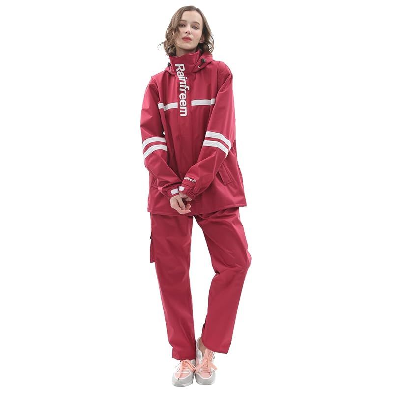【新品】 [rainfreem] レインウェア上下セット レディース レインコート メンズ レインスーツ 上下セット 男性 雨合羽 女性 カッパ 男女兼用 防汚 自転車 バイク スクーター 雨着 登山 釣り 大きいサイズ 雨具 通勤 通学 おしゃれ レインスー