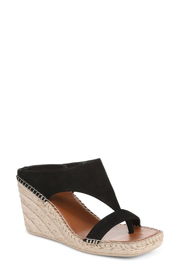 フランコサルト レディース シューズ サンダル プラットフォーム Franco Sarto Farren Espadrille Platform Wedge Sandal Black ブラック