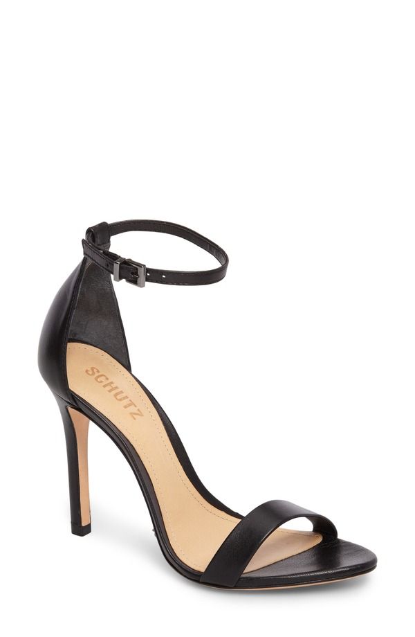 シュッツ レディース シューズ サンダル Schutz Cadey Lee Strappy Sandal Black Leather ブラック