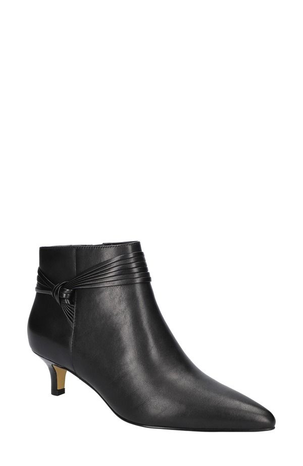 ベラヴィータ レディース シューズ ブーツ・レインブーツ Bella Vita Jani Pointed Toe Bootie Black Leather ブラック