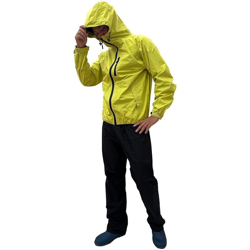 【新品】 [タルテックス] レインウェア レインスーツ 上下セット 撥水素材 透湿 防風 防水 メンズ M,L,LL,3L (LL, 019イエロー)
