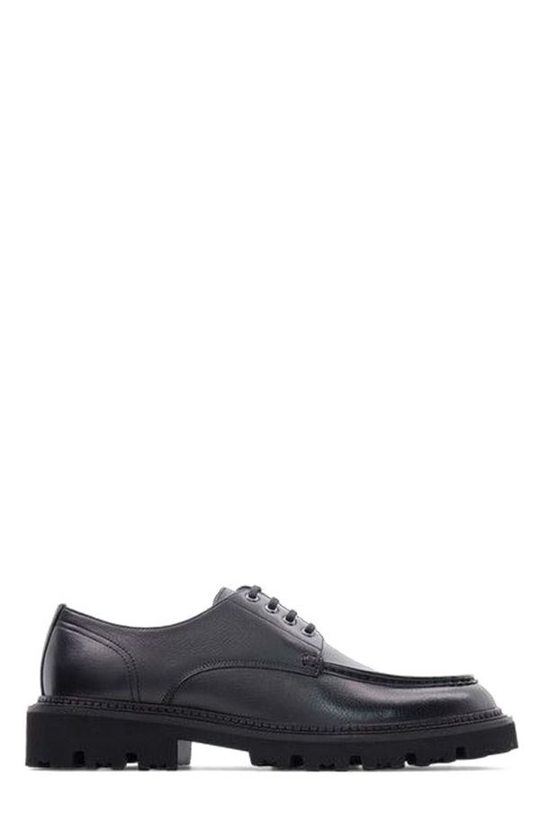 アンソニー ヴィア メンズ シューズ ダービー Anthony Veer Barret Moc Derby Black Leather ブラック