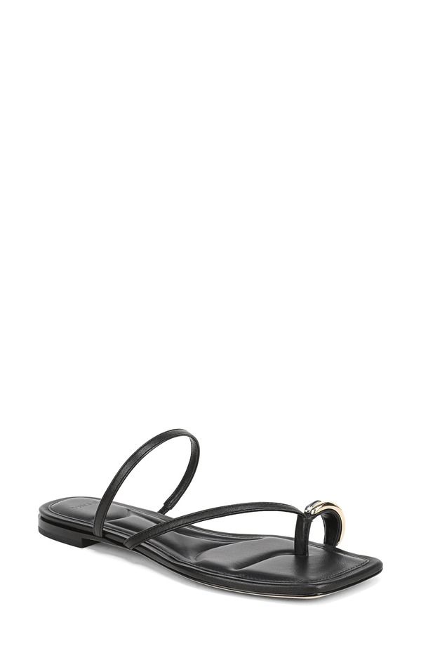 ヴィンス レディース シューズ サンダル Vince Polli Toe Loop Sandal Black ブラック