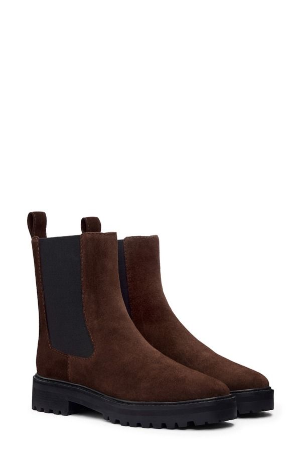 リフォーメーション レディース シューズ ブーツ・レインブーツ チェルシーブーツ チェルシー Reformation Katerina Lug Sole Chelsea Boot Espresso S