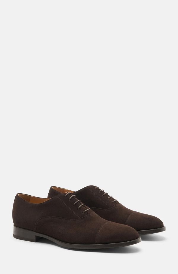 スカロッソ メンズ シューズ オックスフォード SCAROSSO Cesare Oxfords Brown Suede ブラウン
