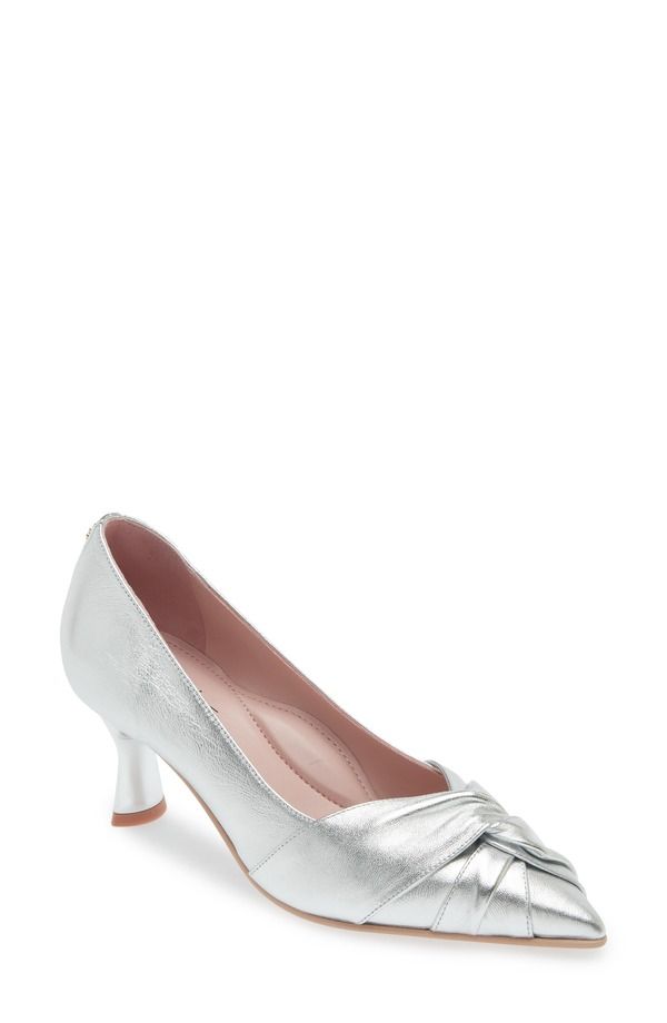 ナオト レディース シューズ ヒール Naot Harlow Pointed Toe Pump Silver Metallic Leather シルバー