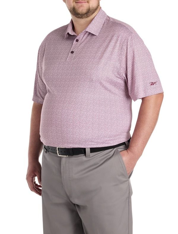 リーボック メンズ トップス ポロシャツ トール Reebok Big Tall Connecthe Dot Performance Polo Shirt Black Cherry ブラック