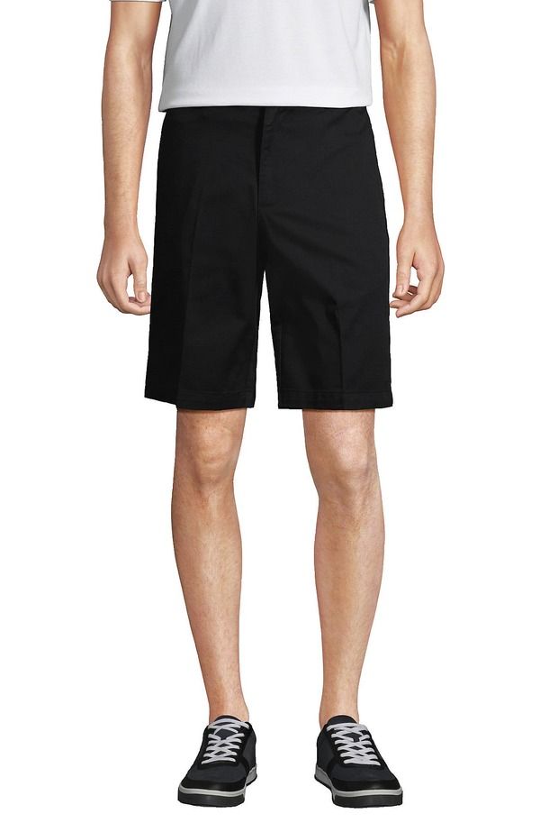 ランズエンド メンズ ボトムス ハーフパンツ・ショーツ ショートパンツ Lands End School Uniform Young Plain Front Blend Chino Shorts Bl