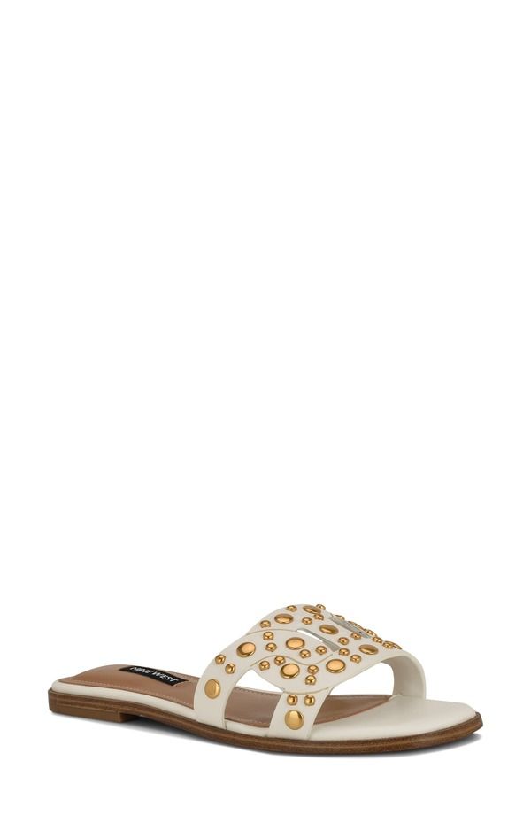 ナインウェスト レディース シューズ サンダル Nine West Gomaz Slide Sandal White ホワイト