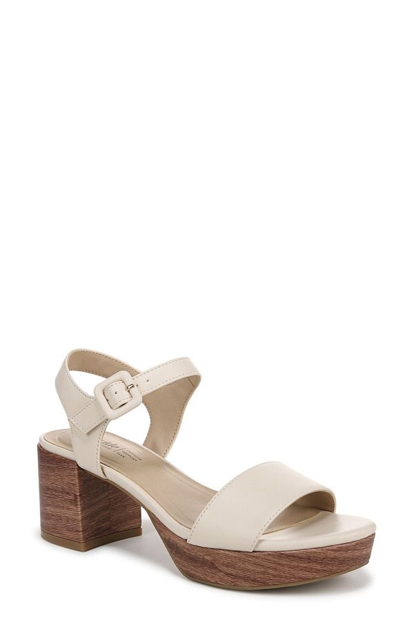 ライフストライド レディース シューズ ヒール プラットフォーム サンダル LifeStride Rhythmn Platform Sandal Beige ベージュ