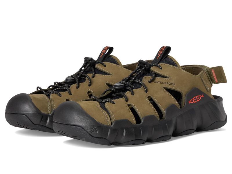キーン メンズ シューズ サンダル レザー KEEN Hyperport Fisherman Leather Dark OliveBlac オリーブ