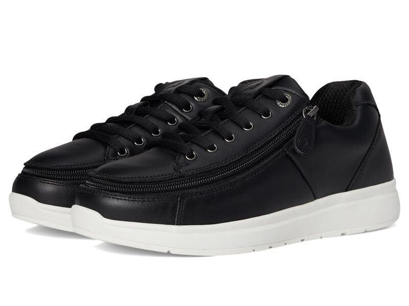 ビリーフットウェア レディース シューズ スニーカー プラスサイズ BILLY Footwear Comfort Plush Black Leather ブラック