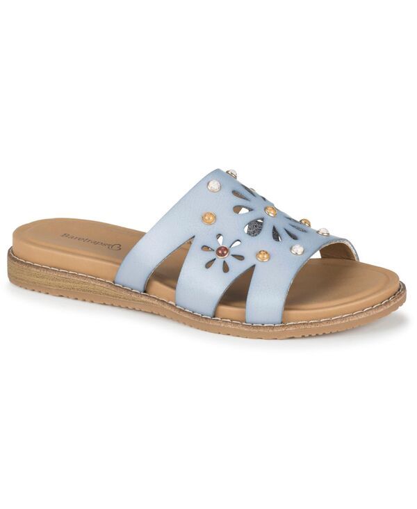 ベアトラップス レディース シューズ スリッポン・ローファー サンダル Baretraps Womens Nadina SlipOn Sandals Island Blue ブルー
