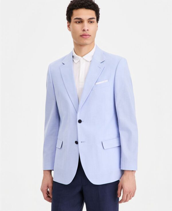 ナウティカ メンズ アウター ジャケット・ブルゾン コート Nautica Mens ModernFit Chambray Sport Coat Solid Blue ブルー